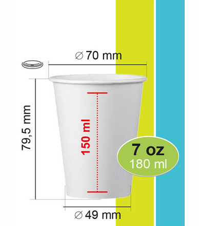 Картонена чаша за топли напитки 180 мл / 7 oz Vending 